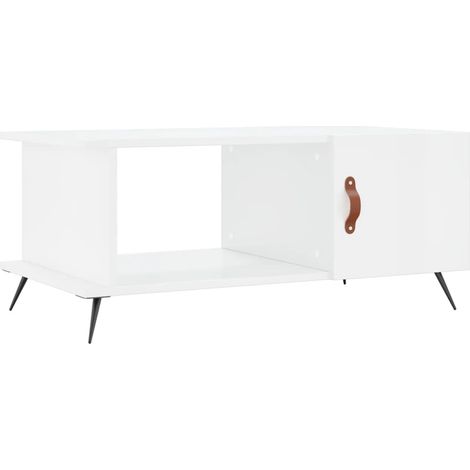 Maison Exclusive - Couchtisch Hochglanz-Weiß 90x50x40 cm Holzwerk
