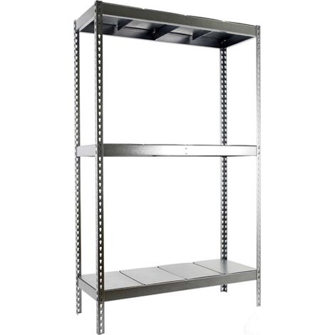 SimonRack Étagère Industrielle, 1500x1500x450 mm, 3 Niveaux, 400 kg Capacité de Charge et Point de Flexion, Métal, Étagère Charge Lourde, Galvanisé - Ecoforte (1/5)