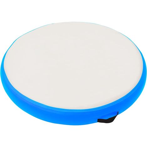 Tapis gonflable de gymnastique avec pompe 100x100x15cm PVC Bleu (1/5)