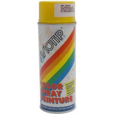 Bombe de peinture Motip Jaune colsa brillant RAL1021 400ml M01679