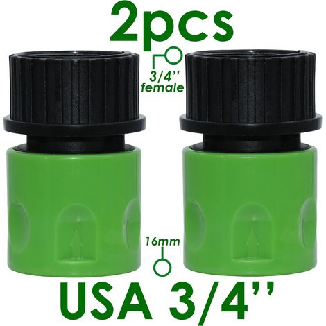 (KSL01-183-USA-F-3/4'') Raccord rapide EURO USA 3/4'' mâle mâle fileté pour tuyau d'arrosage, système d'irrigation goutte à goutte (1/5)