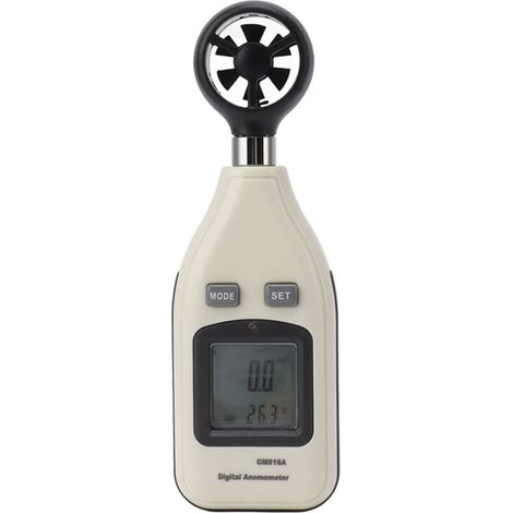 Anémomètre digital à affichage LCD, capteur de vitesse du vent et de température, instrument de mesure portatif pour navigation, kitesurf, tir sportif et drone. (1/5)