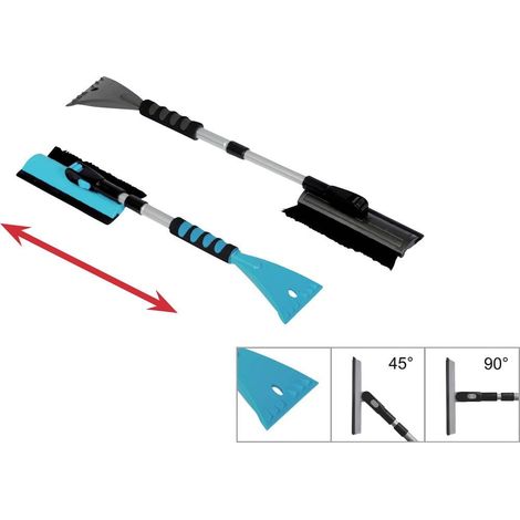 IWH ALUMINIUM GRATTOIR À GIVRE/NEIGE TÉLESCOPIQUE, AVEC POIGNÉE SOUPLE (L X L X H) 48 X 15 X 11 CM POUR VOITURES, POUR SUV, POUR (1/2)