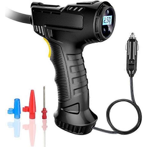 Pompe à air électrique 120 W pour voiture, gonfleur de pneus portable rechargeable, compresseur d'air numérique, accessoires auto (1/5)