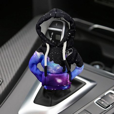 Sweat à capuche pour levier de vitesse de voiture avec mini design amusant et tendance, housse chaude d'hiver pour levier de vitesse et protection pour pommeau, accessoire universel pour la décoration (1/5)
