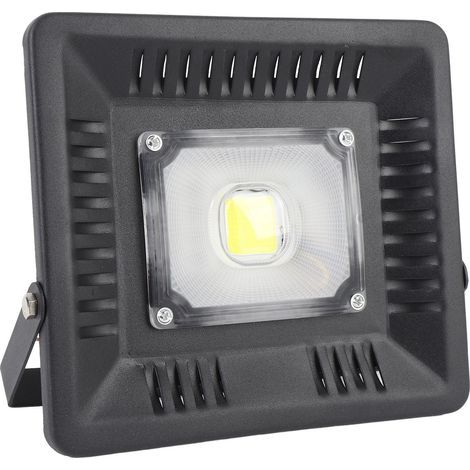 50-W-LED-Flutlicht, Schutzart IP65, regensicher, kabelgebunden, 5000 lm, superhell, mit verstellbarer Metallhalterung, für den Außenbereich, weiß (1/5)