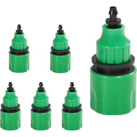 6 Pièces Connecteur Rapide Tuyau, Connecteur Tuyau d'Arrosage Plastique, Adaptateur Tuyau Unidirectionnel, Raccord Connecteur Robinet, pour Un Tuyau d'Arrosage (4/7 und 8/11 mm) (1/5)