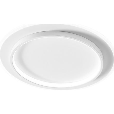 Plafoniera LED Dharma P/P Gealuce 40W 2700lm 3000K Luce Calda, Montatura Alluminio Bianco e Diffusore Metacrilato Opale, IP20 - Gealuce (1/5)