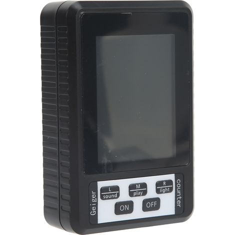 Compteur Geiger pour détecteur de rayonnement nucléaire, testeur de rayons X, bêta et gamma, alarme de dose de rayonnement (noir) (1/5)