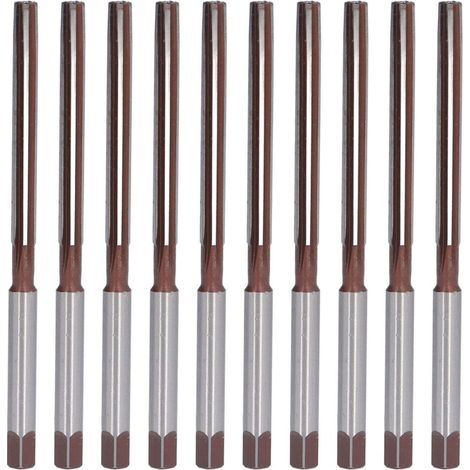 10 Pièces Alésoirs à Main Droits 9SiCr pour Aluminium et Bois, Fraise à Main 3/16 pouce (1/5)