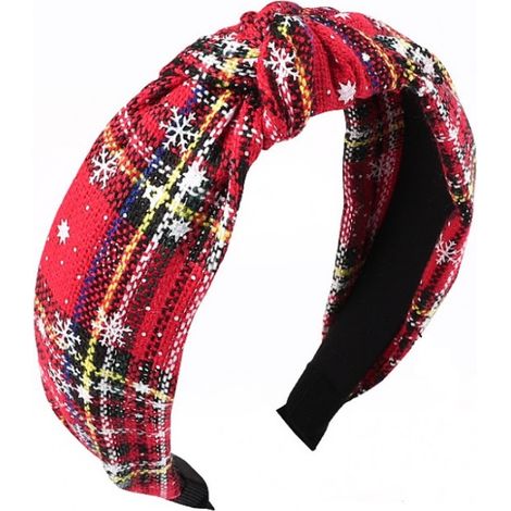 Fascia turbante realizzata in tessuto spesso, decorazione natalizia per capelli, 6,5 cm, alla moda. (1/3)