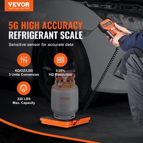 Précision 5 g, balance de réfrigérant 100 kg avec télécommande filaire pour charge de fluide frigorigène CVC (1/5)