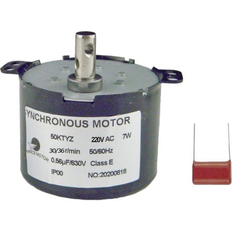 Moteur AC 220V 50KTYZ 30RPM Moteur synchronisé 6 W Aimant permanent synchrone (1/5)