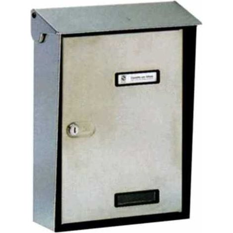 Buzón de cartas de acero inoxidable con techo Ap 10-015 Silmec
