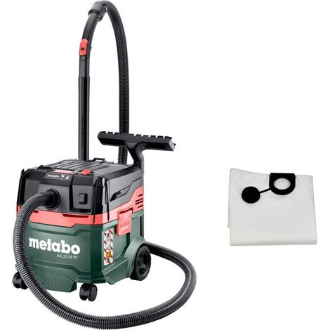 Metabo 20L AS 20 M PC Compact M Class Vacuum Cleaner Dust Extractor +5 Dust Bags