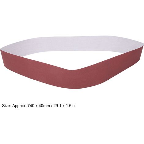10 Aluminiumoxid-Schleifbänder 740 x 40 mm zum Schleifen und Polieren von Holz – 10er-Pack – Körnung 60 (1/5)