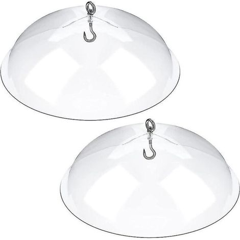 Lot de 2 housses de protection pour mangeoires à oiseaux, dôme de protection, housse de protection contre la pluie pour mangeoires à oiseaux suspendues (1/5)