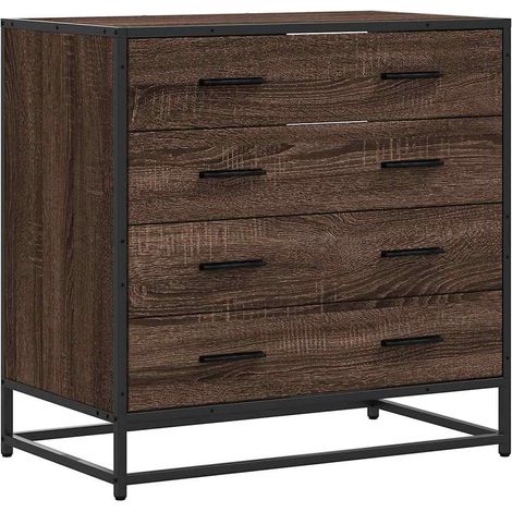 Maison Exclusive - Cómoda de madera contrachapada roble marrón 70