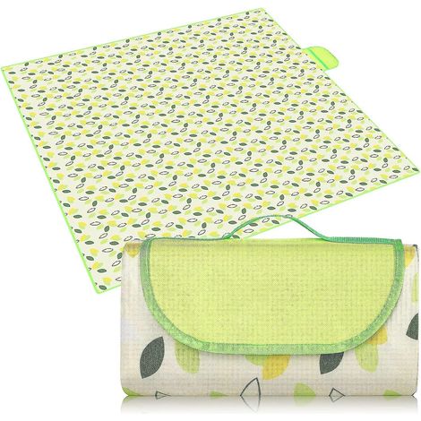 couverture De Pique-nique 200  200cm Petite Feuille Volante, Tapis De Couverture De Pique-nique Pliable, Impermable,le Parc, La Randonne, Le Camp