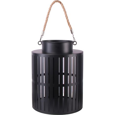 TrendLine Deko-Laterne Metall Ø 20 cm schwarz