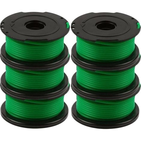 6er-Pack 6-m-Fadenspulen für Freischneider Black and Decker GL7033, GL8033, GL9035