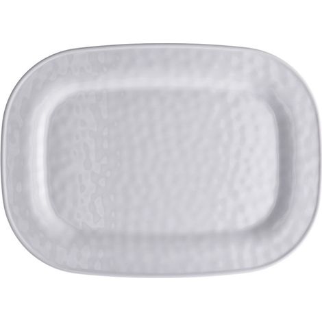 Regalo Italiano Vassoio Rettangolare in Melamina 43 x 32 x 2 Cm Bianco