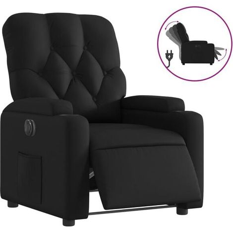 Fauteuil inclinable électrique en similicuir noir (1/5)