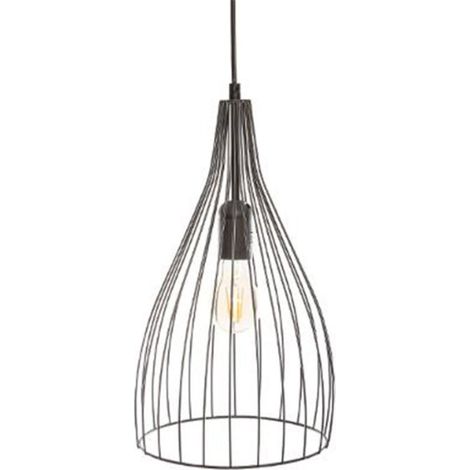 Lampe Suspension en Métal "Jolit" 37cm Noir (1/2)