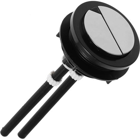 2 Pièces Bouton-poussoir Double Chasse pour Toilettes, Abs Noir (1/5)