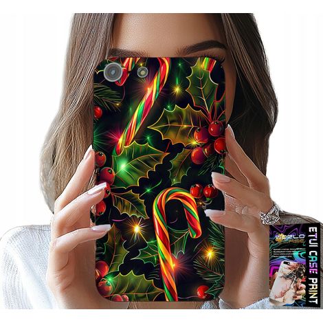 Funda para iPhone 5 / 5S / 5C - bastón de caramelo, muérdago, árbol de Navidad + cristal (1/5)