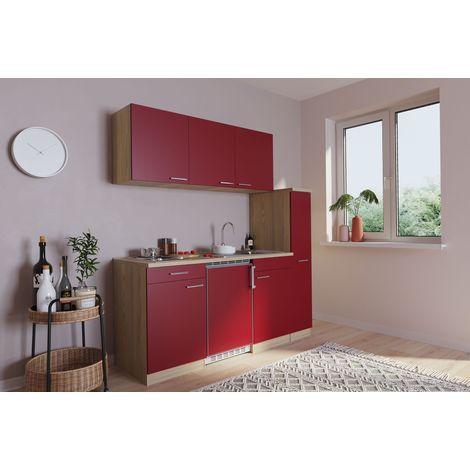 Cucina Minicucina Cucina singola Modulo cucina Quercia rossa Luis 180 cm Respecta
