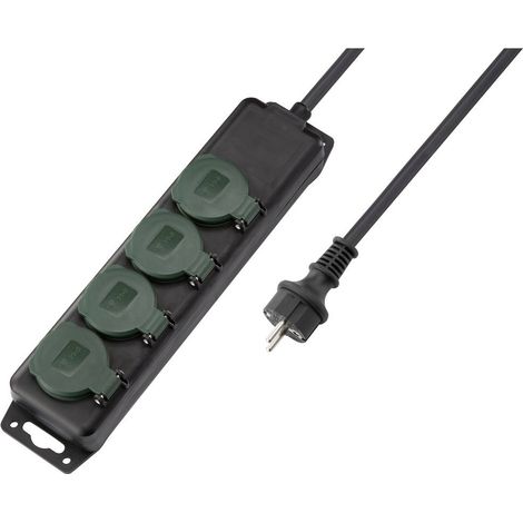 Sygonix SY-5145340 Multipresa Nero, Verde Schuko 1 pz. (1/5)