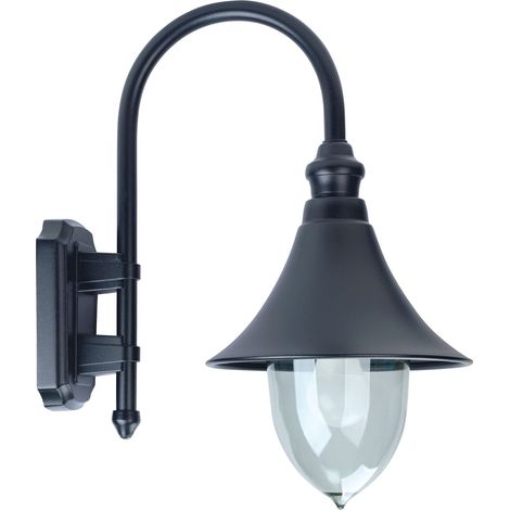 LAMPARO Applique Mur Ext. IP44 IK07 noir E27 100W max. Lpe non incl. ARIC 3081
