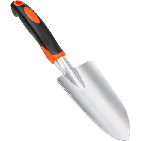 BelleRise - Pelle de jardin, bêche de jardin, bêche robuste avec manche ergonomique, orange (1/5)