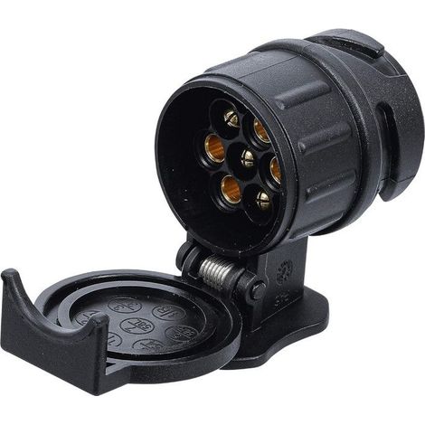 Adaptateur de prise 13 broches à 7 broches pour remorque côté voiture - (1/5)