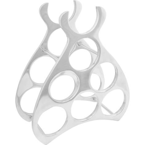 Weinregal Silber 32 x 14 x 37,5 cm Aluminium
