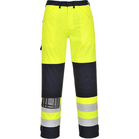Hochsichtbarer Mehrzweck-Hose Farbe: Gelb/Navy Größe S - Portwest