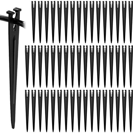 50 Pièces Tuyaux de Support d'irrigation Goutte à Goutte, Irrigation Holder, Piquets de Support de Tuyau D'irrigation, Irrigation Support en Plastique, pour Tuyau d'arrosage 4/7 ou 3/5 (1/5)