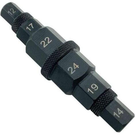 Outil de démontage de roue de moto - Outil de tournevis hexagonal pour axe de roue 17 19 22 24 12 14 mm