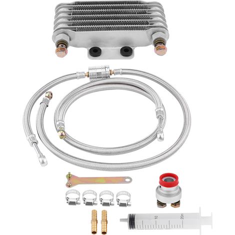 Kit radiateur refroidisseur d'huile moteur 85ml pour Honda GY6 100cc-150cc, système de refroidissement d'huile argenté (1/5)