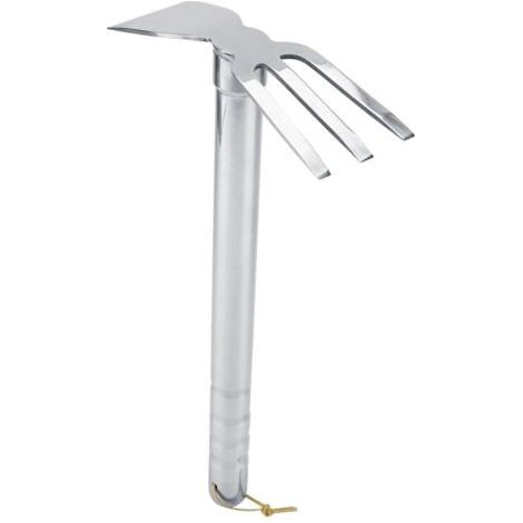 Mini rteau en acier manche en caoutchouc griffe courte rteau cultivateur outil de jardin extérieur