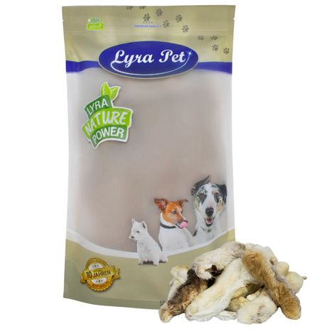 1 kg de pattes de lapin Lyra Pet® avec fourrure (1/5)