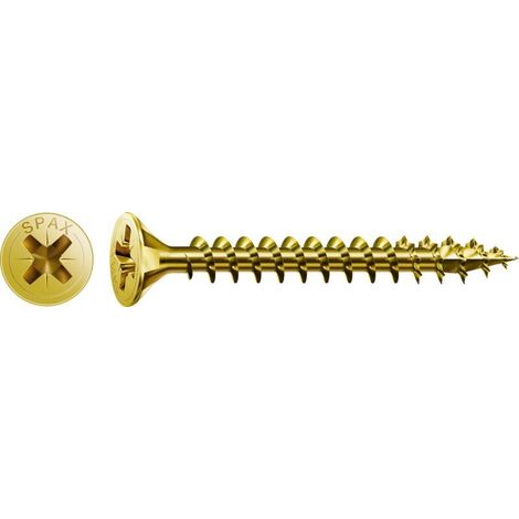 SPAX Vis universelle, 3 x 20 mm, 180 pcs, Tête centrante, Tête fraisée, Cruciforme Z1, 4CUT, YELLOX - 8000000286803