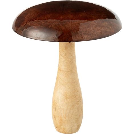 Champignon Déco en Bois "Brillant" 23cm Naturel (1/3)