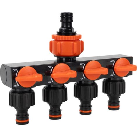 Blocco dispenser d'acqua in plastica resistente con 4 uscite rosse