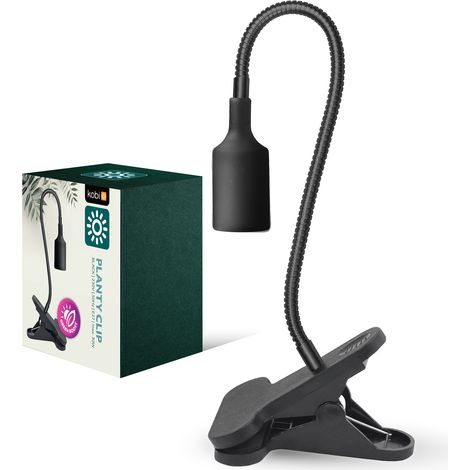 Lampe pour plantes à pince noire à bras flexible, 1 douille E27 15 W PLANTY CLIP B Kobi (1/5)