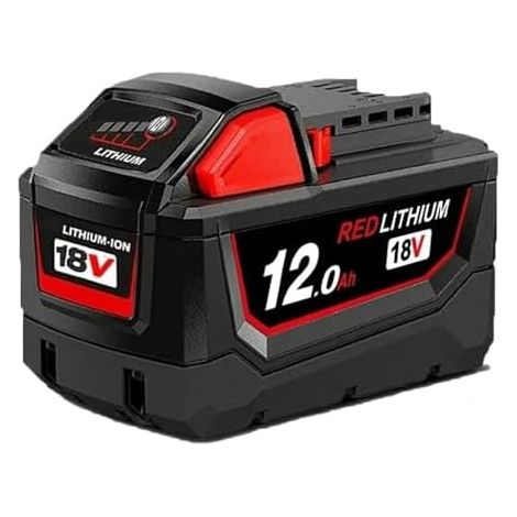 Batteries 18 V, compatibles avec Milwaukee. M18 M18B6 18 V XC 12 Ah 9 Ah Remplacement des Batteries d'outils 48-11-1860(1PCS 12000mAh) (1/2)