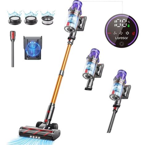 Laresar V7 500W 50KPA puissance d'aspiration aspirateur sans fil appareil ménager intelligent portable batterie amovible tasse à poussière (1/5)