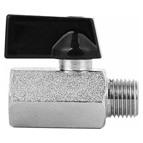 2 mini válvulas de bola de latón G1/4 pulg., válvulas de bola neumáticas abrasivas para chorro de arena, compresores de aire, accesorios para producción industrial. (1/5)
