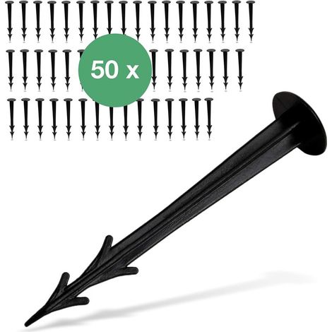 Lot de 50 piquets de Fixation pour Jardin pour la Fixation des Tissus Anti Mauvaises Herbes (1/4)